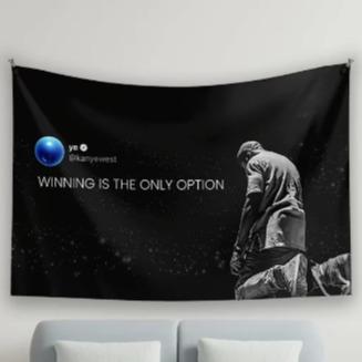 Rapper Tapestry Flag Banner 3x5 Foot Winning Is The Only Option Wall Hanging Tapestry Decor for Bedroom College Frat Caves Dorm 3 x 5 Ft Man Cave flag