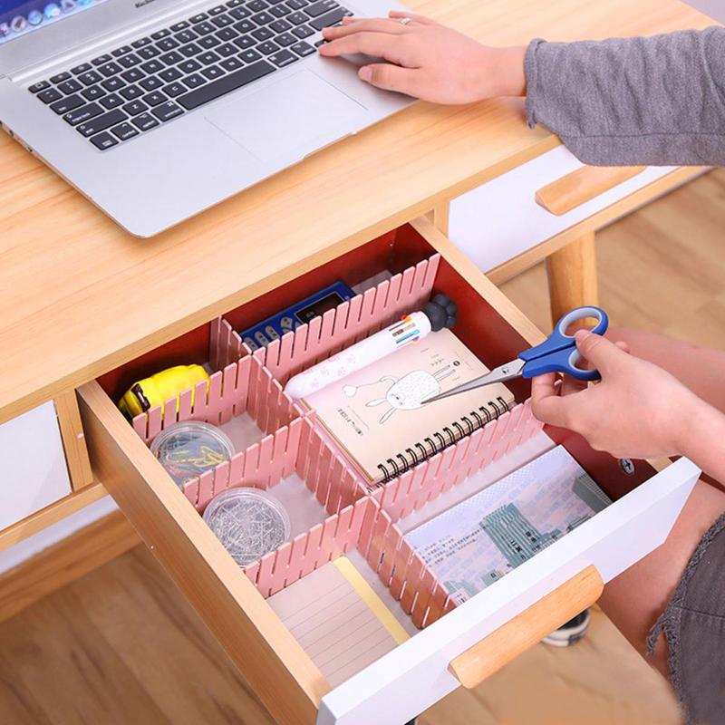 Adjustable Drawer Separator for Dresser for Bedroom, 4pcs Free Combination Drawer Organizer Divider, Storage Organizer for Home