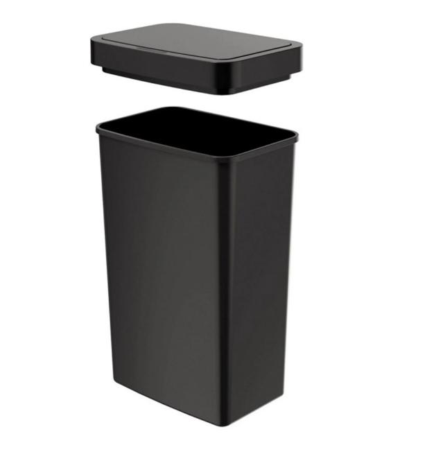 Mainstays 13.2 Gallon Kitchen Sensor Trash Can, Plastic Motion Sensor Kitchen Trash Can, Black