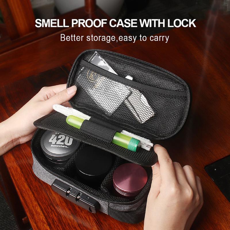 Quality Assurance Smell Proof Bag weed bag Large-capacity With Lock  Activated Carbon Deodorant Bag Portable Pipe Bag Convenient