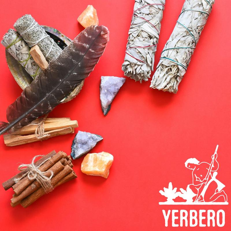 Yerbero - (3 Piece Sage Bundle) 3 Premium 4'' Long California Floral White Sage + Cinnamon Mix (Salvia Blanca +Canela) | Smudging Kit for Love, Peace, Harmony, Home Cleansing, Meditation, Purifying