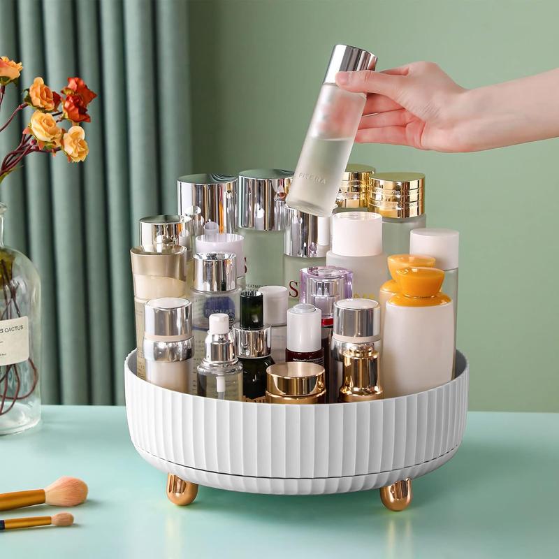 360° Rotating Makeup Organizer Storage Box, Lazy Susan Desk Storage Box, Suitable for storing cosmetics, skin care products, perfumes.