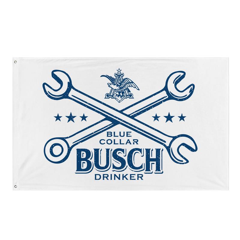 NIB Busch Beer Farmers Tractor Banner Flag 3x5' FT For Beer Famer Lovers