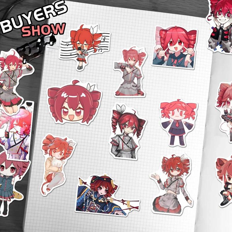 Anime Character Pattern Sticker, 64pcs set Waterproof Self Adhesive Decor Paper, Decor Sticker for Gift Greeting Card Water Bottle Laptop Phone