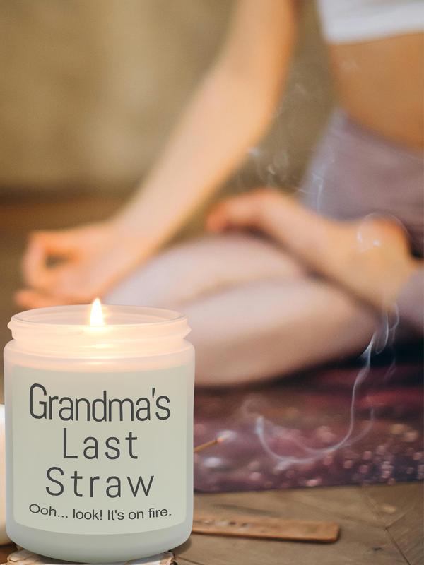 Grandma Candle Gifts for Grandma Gifts for Mothers Day from Granddaughter Grandson - 7oz Grandma’s Last Nerve Lavender Scented Soy Candle - Christmas Birthday Gift for Grandma from Grandkids soy wax party gift