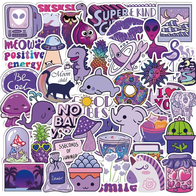 50pcs Cartoon Pattern Graffiti Sticker, Waterproof Decorative Sticker For Water Bottle, Laptop, Phone, Luggage, Skateboard