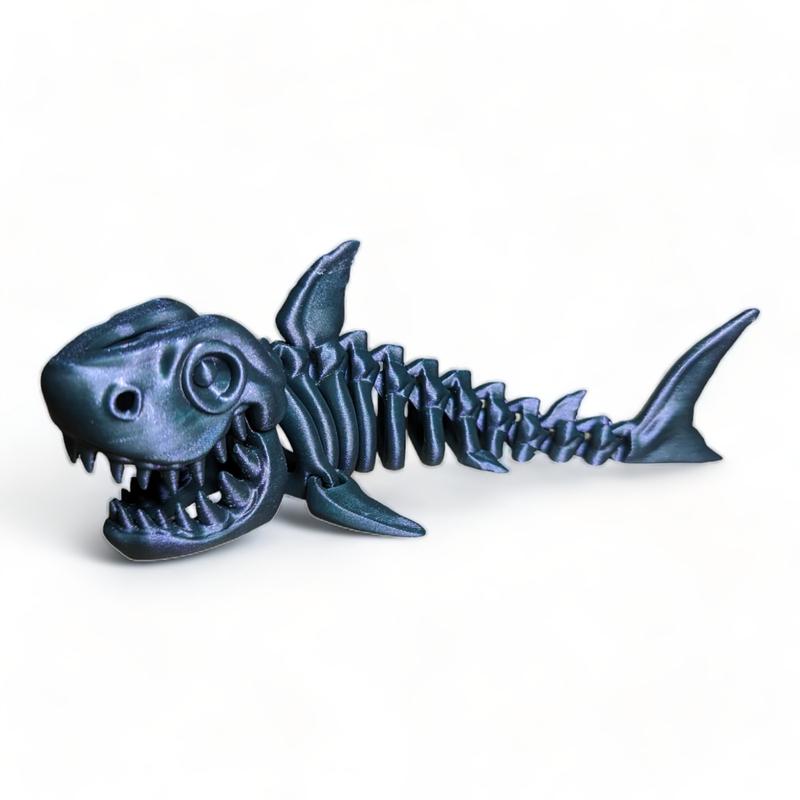 Flexi 3D Printed Shark! - Moves and articulates - Mouth opens! - Hours of fun! - Figurine Decor