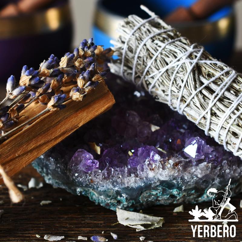 Yerbero - (3 Piece Sage Bundle) 3 Premium 4'' Long California Floral White Sage + Cinnamon Mix (Salvia Blanca +Canela) | Smudging Kit for Love, Peace, Harmony, Home Cleansing, Meditation, Purifying