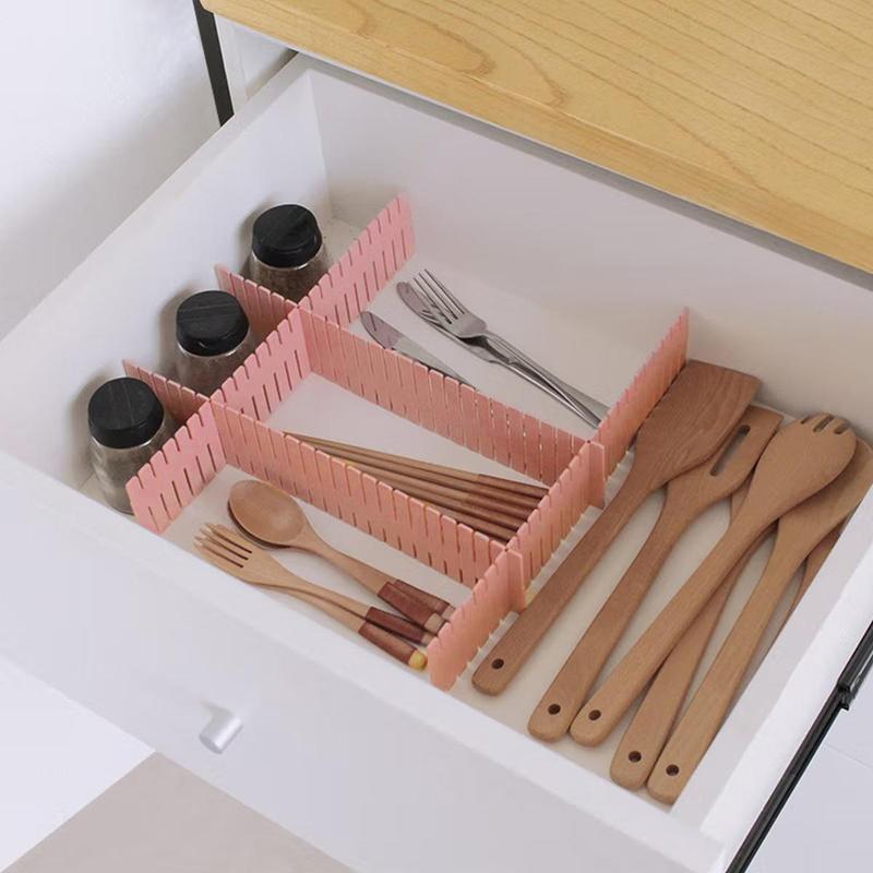 Adjustable Drawer Separator for Dresser for Bedroom, 4pcs Free Combination Drawer Organizer Divider, Storage Organizer for Home