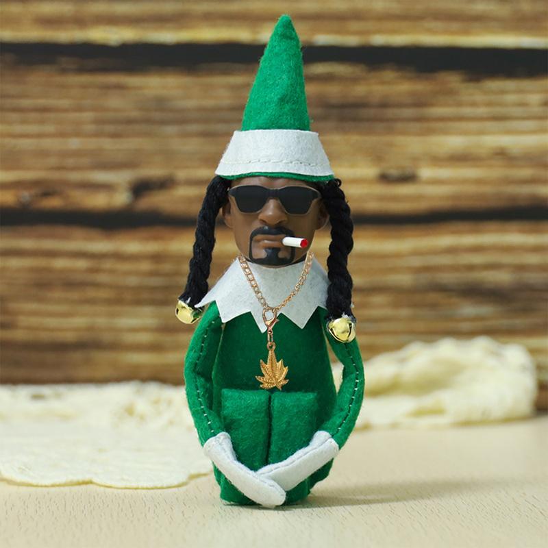 Snoop on a Stoop Christmas Plush Doll, Christmas Elf Doll ,  Hip Hop Doll, Christmas Tree Decoration Felt  christmas  elves elf  on  the shelf christmas  toy box friend tacky christmas decor christmas decorations ornaments home gift