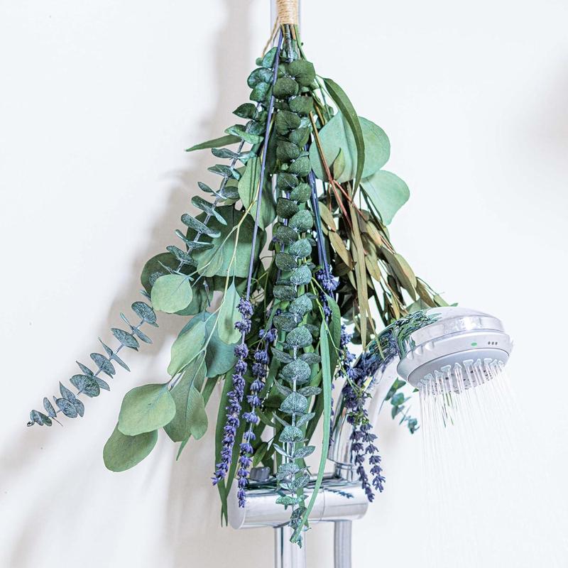 4 Kinds Eucalyptus & Lavender Flowers Bundles for Shower |Real Eucalyptus Leaves Home Decor Shower Decor Wedding Decor (1 Pack Set - 17 inch)