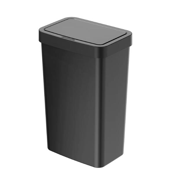 Mainstays 13.2 Gallon Kitchen Sensor Trash Can, Plastic Motion Sensor Kitchen Trash Can, Black