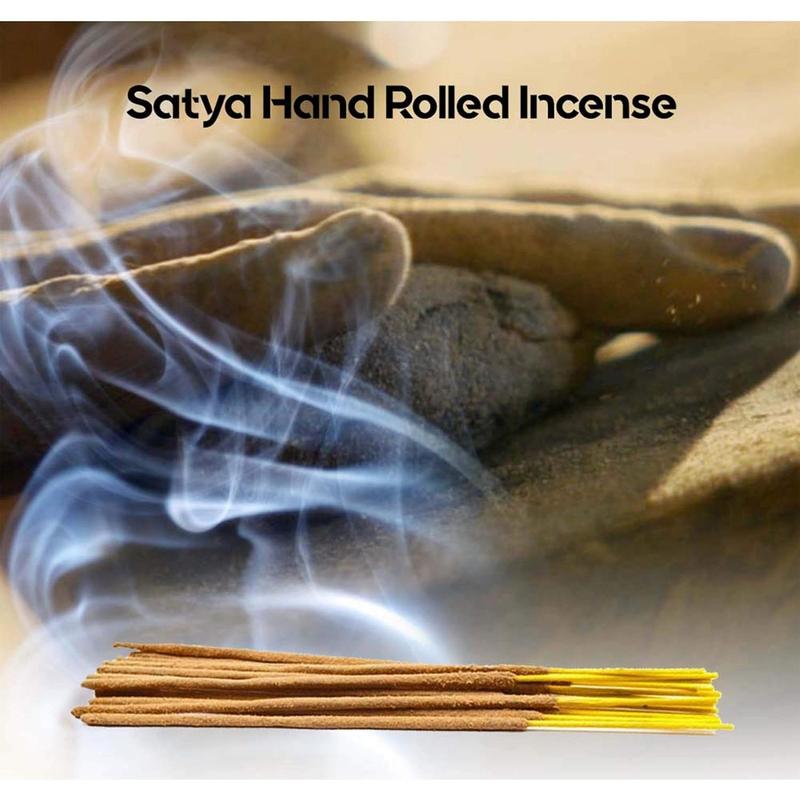 Pack of 7 Satya Incense Gift Set Nag Champa, Super hit, Dragon's Blood, Sandalwood, Patchouli, Lavender, Positive Vibes, 15g Each Scent Perfume