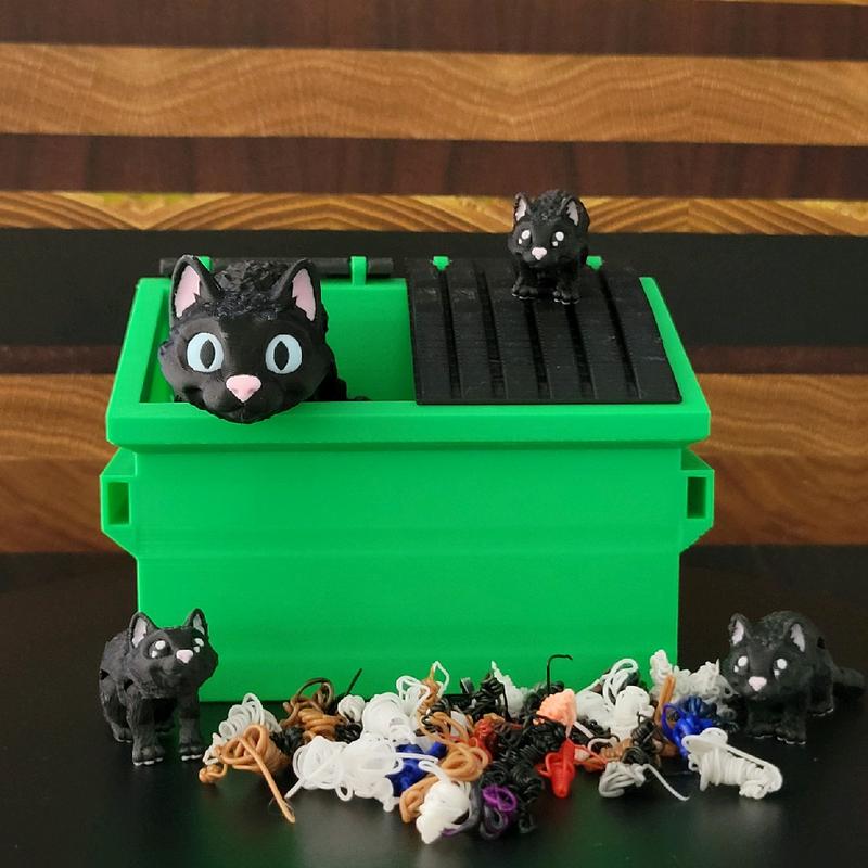 Dumpster Animal Bundles - High Quality 3D Printed PLA Plastic Movable Desk Decoration Sets