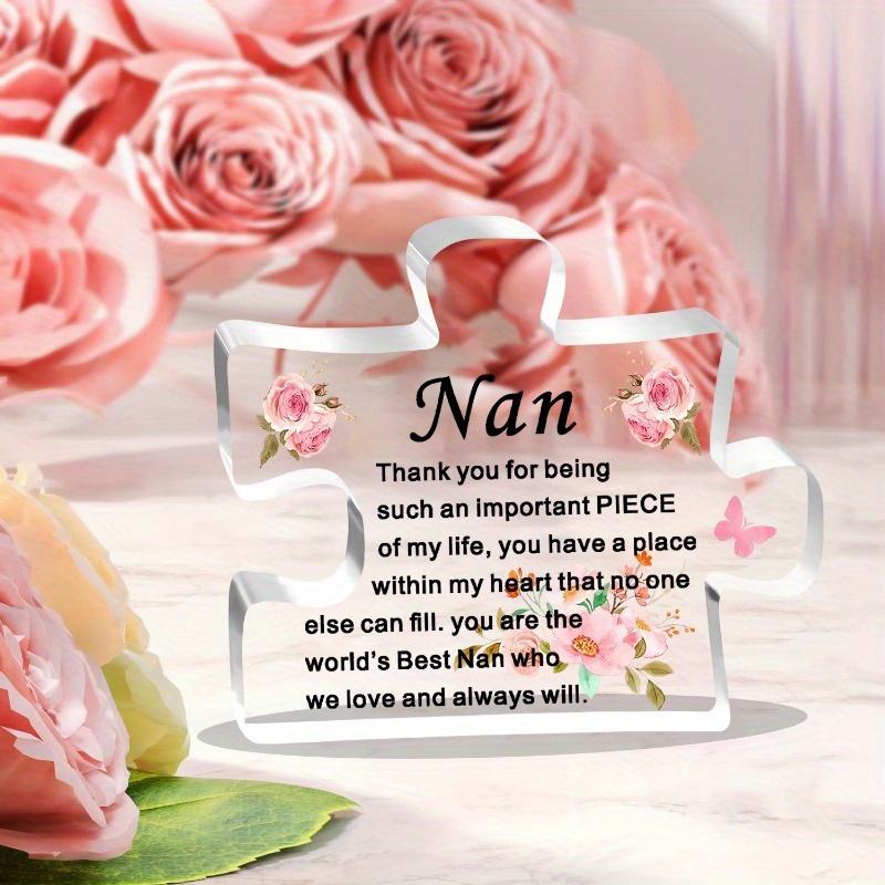 Nan Gifts for Bithday Christmas Mothers Day Best Nan Gifts from Grandchildren Acrylic Piece