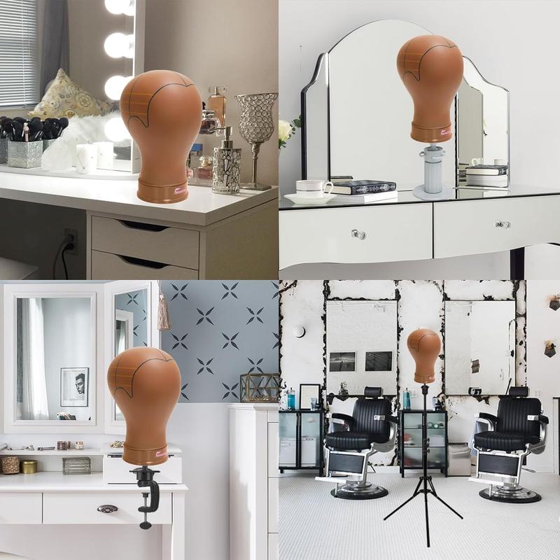 Mannequin Head for Wigs | Wig Head Stand With Guideline Lines | Tabletop Stand Included | Simplify Wig Making |Upgraded canvas head | Wig design