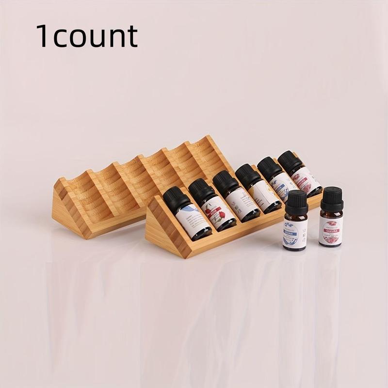 6-grid Essential Oil Storage Box, Bamboo Essential Oil Display Rack, Essential Oil Organizer, Home Organizer for Essential Oil & Nail Polish