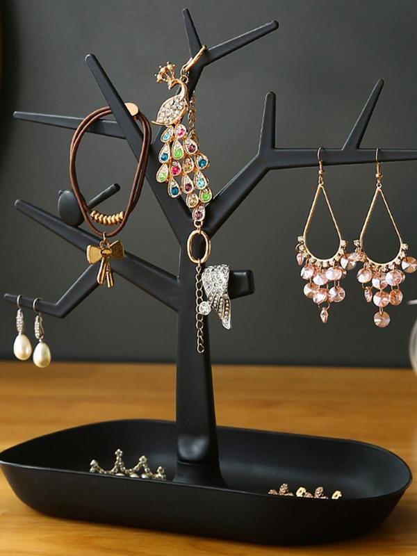 Simple Wind Black Branch Shape Design Jewelry Display Stand,  Simple Style Jewelry Organizer for Women & Men, Jewelry Display Stand for Home & Office, Jewelry Not Included