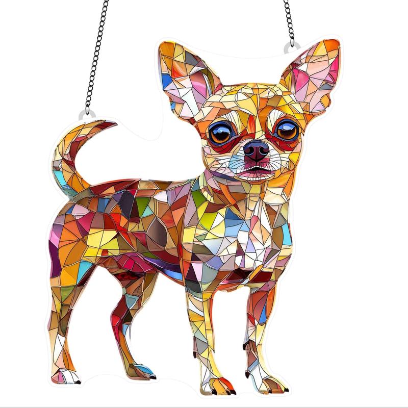 1pc, Chihuahua Suncatcher, Dog Decor (6.3