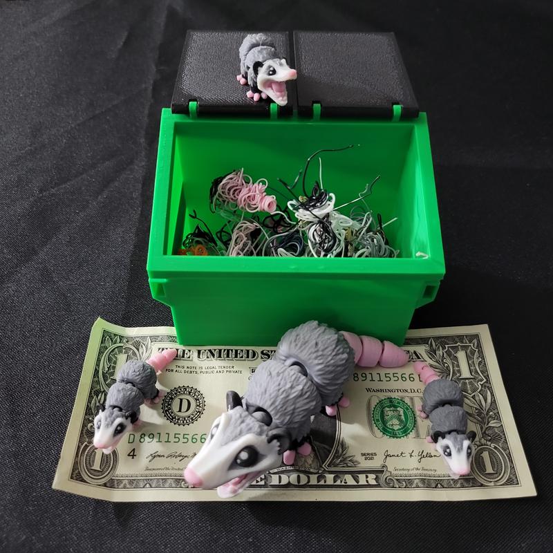 Dumpster Animal Bundles - High Quality 3D Printed PLA Plastic Movable Desk Decoration Sets