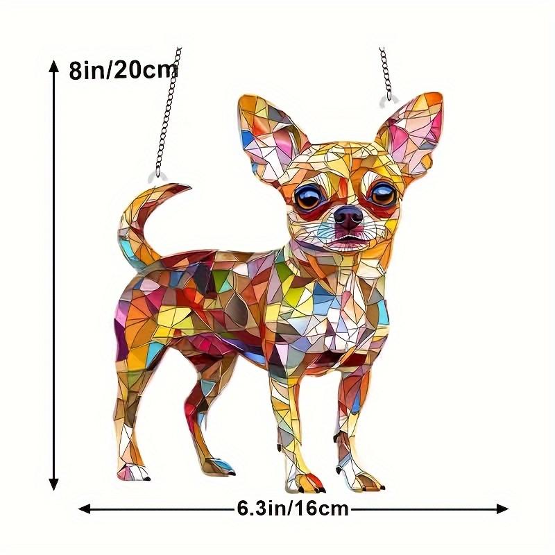 1pc, Chihuahua Suncatcher, Dog Decor (6.3