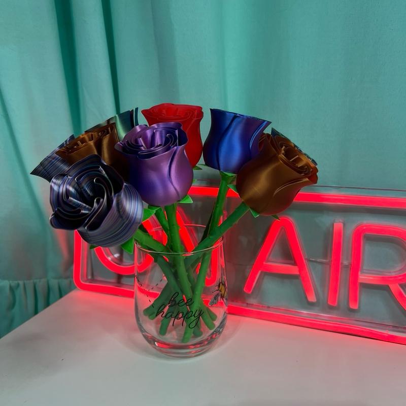 3D printed forever rose decorative flowers decor