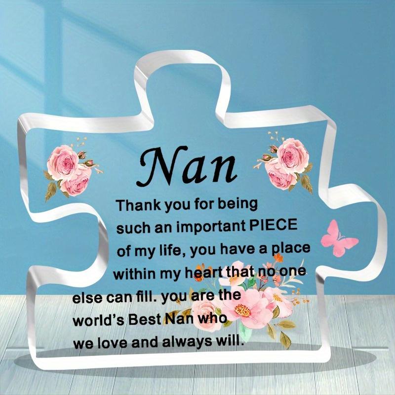 Nan Gifts for Bithday Christmas Mothers Day Best Nan Gifts from Grandchildren Acrylic Piece