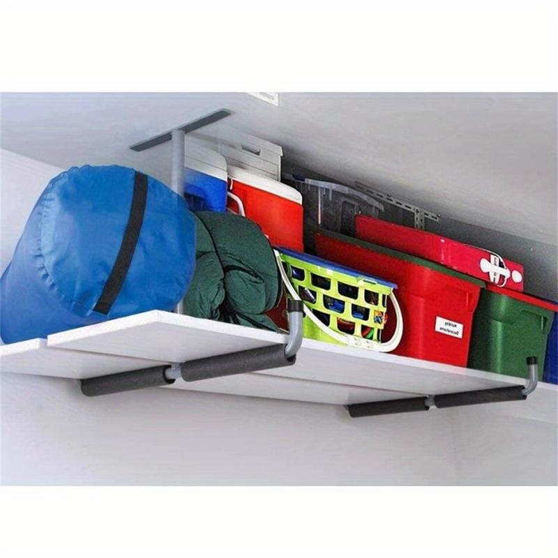 T-shaped Garage Storage Hook Rack, 1 2 Counts Ceiling Installation Hook, Suitable for Hanging Hoses, Wood, and Other Bulky Items