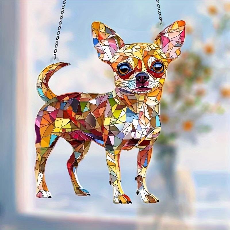 1pc, Chihuahua Suncatcher, Dog Decor (6.3