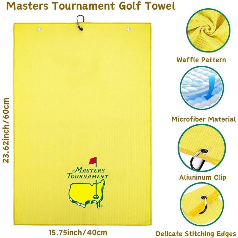 Funny Golf Towel, Funny Golf Towel for Golf Bags with Clip, Golf Gift for Men Husband Boyfriend Dad, Birthday, Cristmas Gifts for Golf Fan - Marsters Tournament (Green)