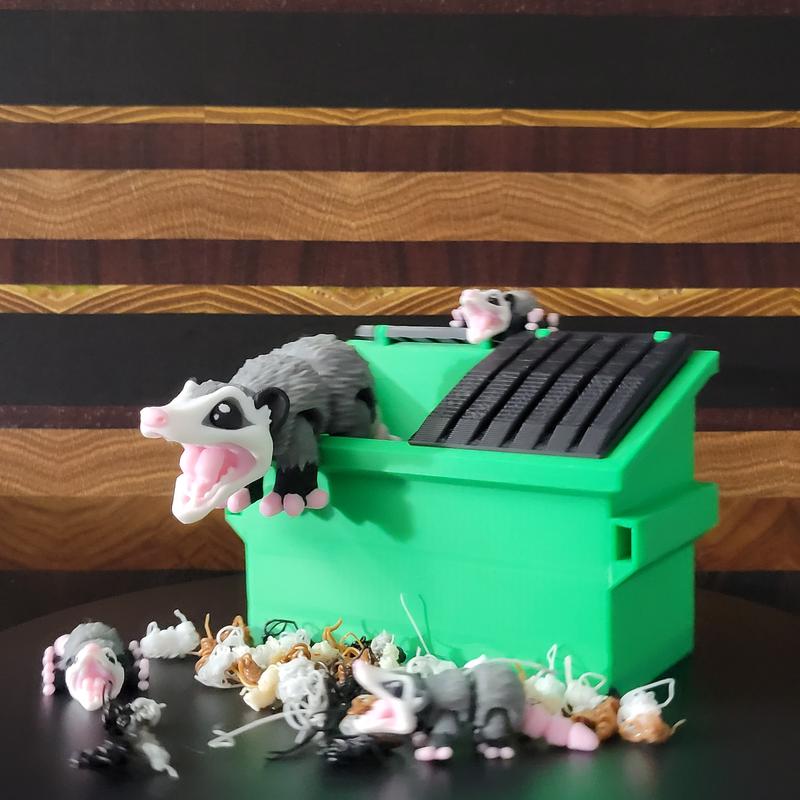 Dumpster Animal Bundles - High Quality 3D Printed PLA Plastic Movable Desk Decoration Sets