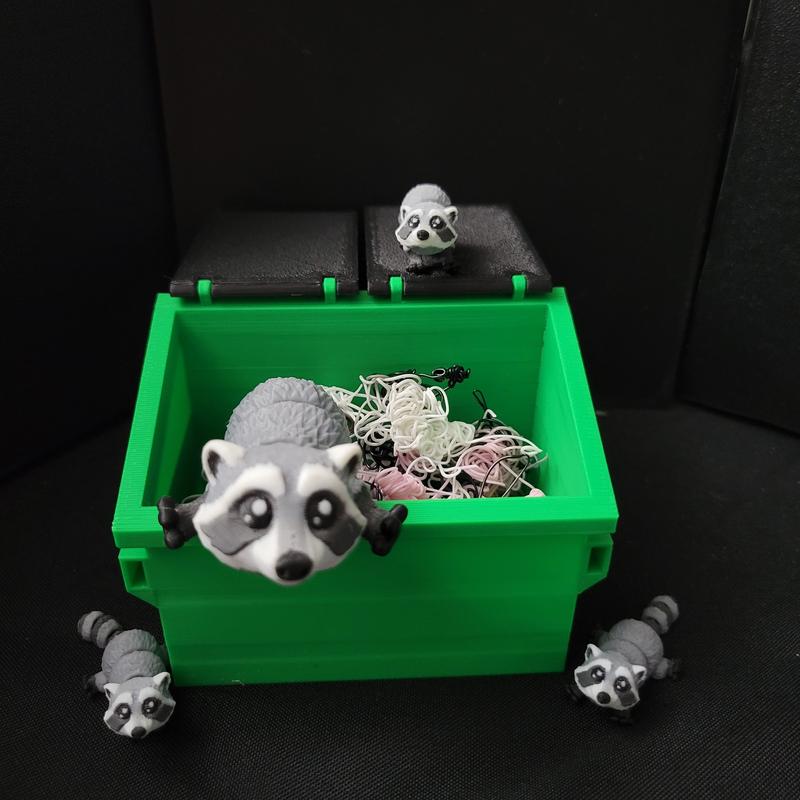 Dumpster Animal Bundles - High Quality 3D Printed PLA Plastic Movable Desk Decoration Sets