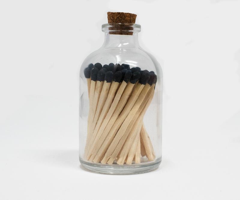 Mini Jar of Matches | Colored Matches | Home Decor | Wedding Party Favors