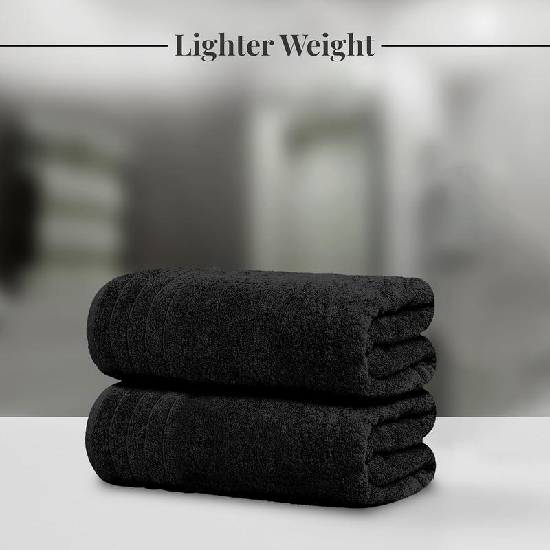 Pack of 4 Extra Large Bath Towels 30 x 60 Inches, 100% Cotton, Larger & Lighter, Quicker to Dry, Lighter Weight, Super Soft and Absorbent, Perfect Bathroom Towels