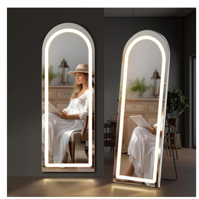 Arched Mirror Full Length with LED Lights, 20