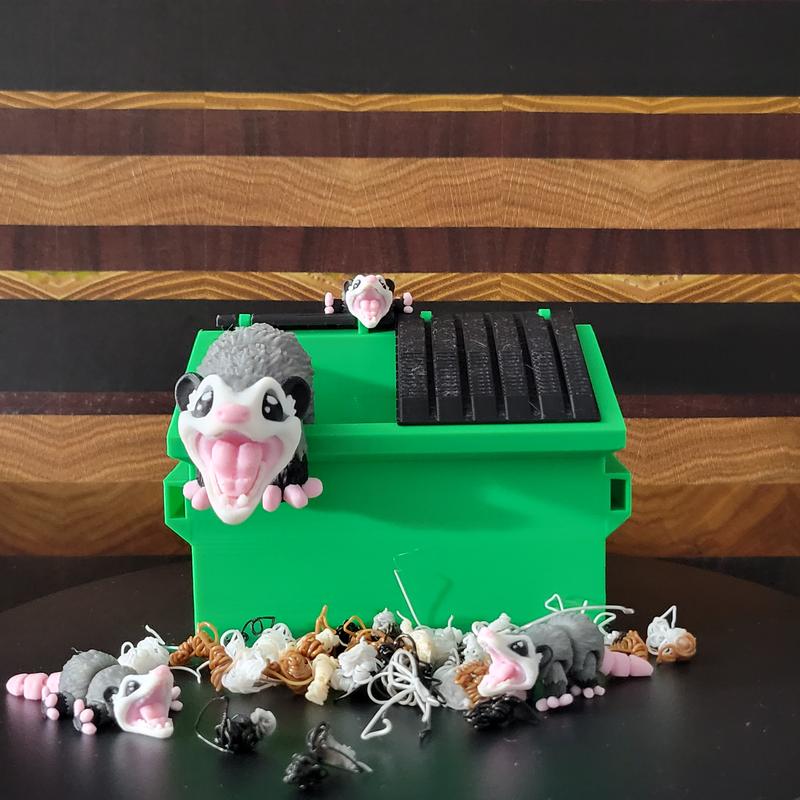 Dumpster Animal Bundles - High Quality 3D Printed PLA Plastic Movable Desk Decoration Sets