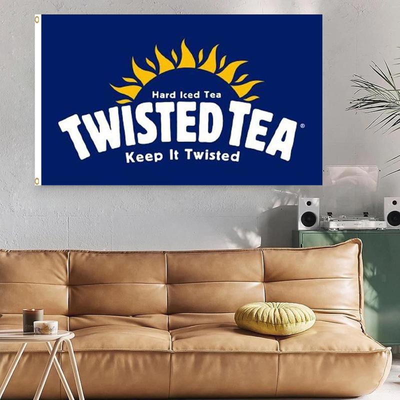 3x5ft Twisted Tea Flag Tapestry with Brass Grommet Banner for Bar Party Decor Yard Decoration