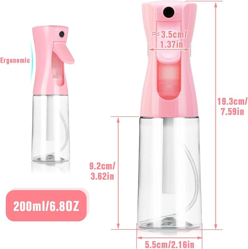 Refillable Spray Bottle for Hair, Skincare, Plant Care, Pet Grooming, Cleaning - Light Pink 6.8oz - Organiser, Canister