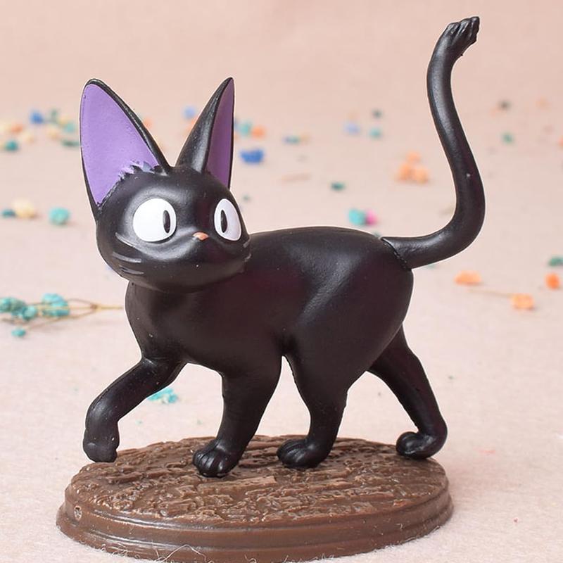 6Count Creative Cute Black Kitten Decorative Ornaments, Cartoon Cat Desktop Decoration Statue For Bedroom, Office, Study, Miniature Landscape Decoration, Doll House Decoration Accessories