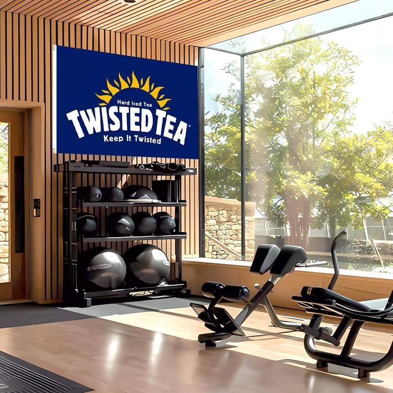 3x5ft Twisted Tea Flag Tapestry with Brass Grommet Banner for Bar Party Decor Yard Decoration