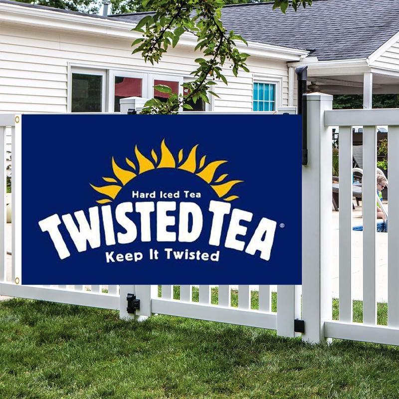 3x5ft Twisted Tea Flag Tapestry with Brass Grommet Banner for Bar Party Decor Yard Decoration