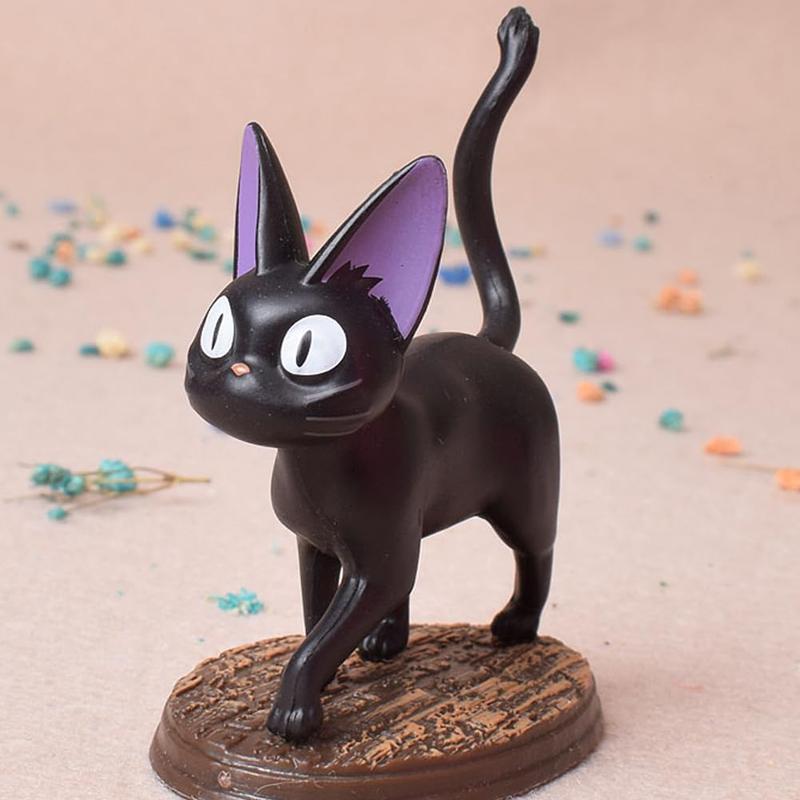 6Count Creative Cute Black Kitten Decorative Ornaments, Cartoon Cat Desktop Decoration Statue For Bedroom, Office, Study, Miniature Landscape Decoration, Doll House Decoration Accessories