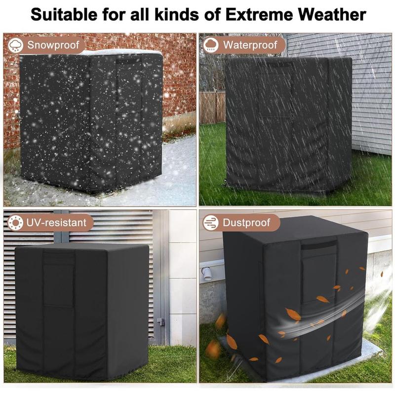 Central Air Conditioner Cover for Outside Units Waterproof Heavy Duty AC Unit for Outdoor Large AC Cover for Winter (24