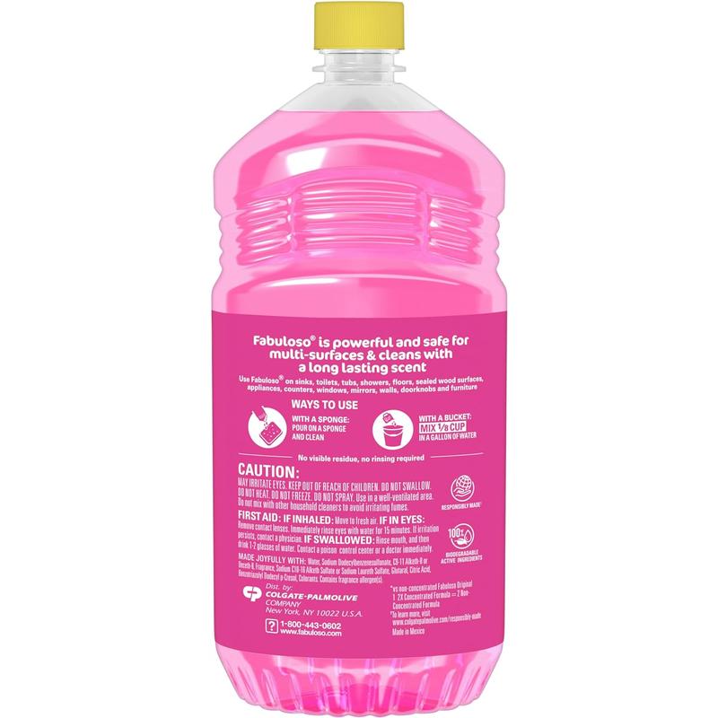 Fabuloso Multi-Purpose Cleaner & Floor Cleaner, 2X Concentrated, Watermelon Scent, 56 Fluid Ounces Colgate-Palmolive