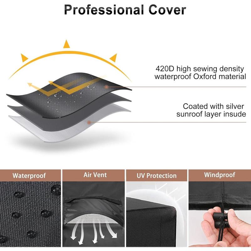 Central Air Conditioner Cover for Outside Units Waterproof Heavy Duty AC Unit for Outdoor Large AC Cover for Winter (24