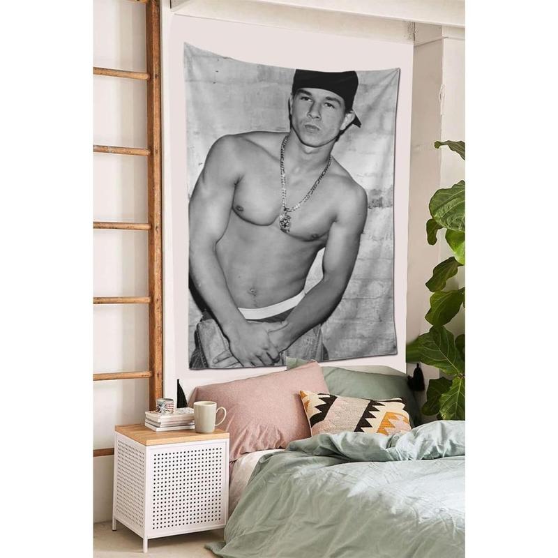 Kcoiuld Tapestry Mark Wahlberg Tablecloth Wall Art Hanging Tapestries banner Flag Gift for Bedroom Living Room Decor Home Decoration 60X40 inch