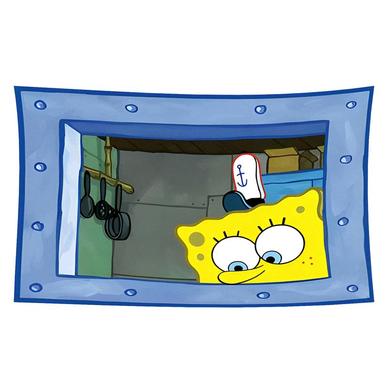 Spongebob cartoon character flag Funny Poster Hanging Flag 3x5ft Banner Polyester Durable Anti-fading Flag Suitable for Indoor Outdoor College Dorm Party Decoration Wall Hanging Flag