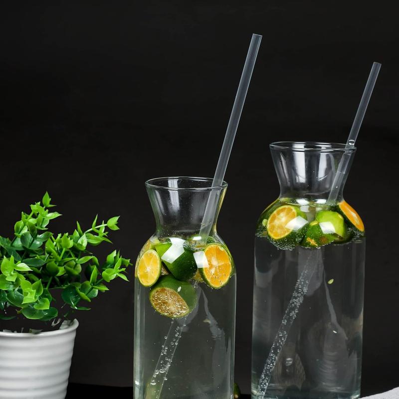 Clear Straws,200 Pcs Long Disposable Plastic Drinking Straws. (0.23''diameter and 10.2