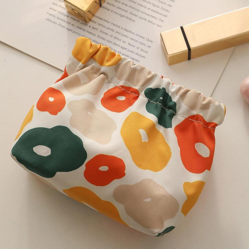 Cartoon Pattern Portable Storage Bag, 1 Count Cute Change Purse for Key & Data Cable, Travel Essentials, Household Storage Supplies for Home Office Travel