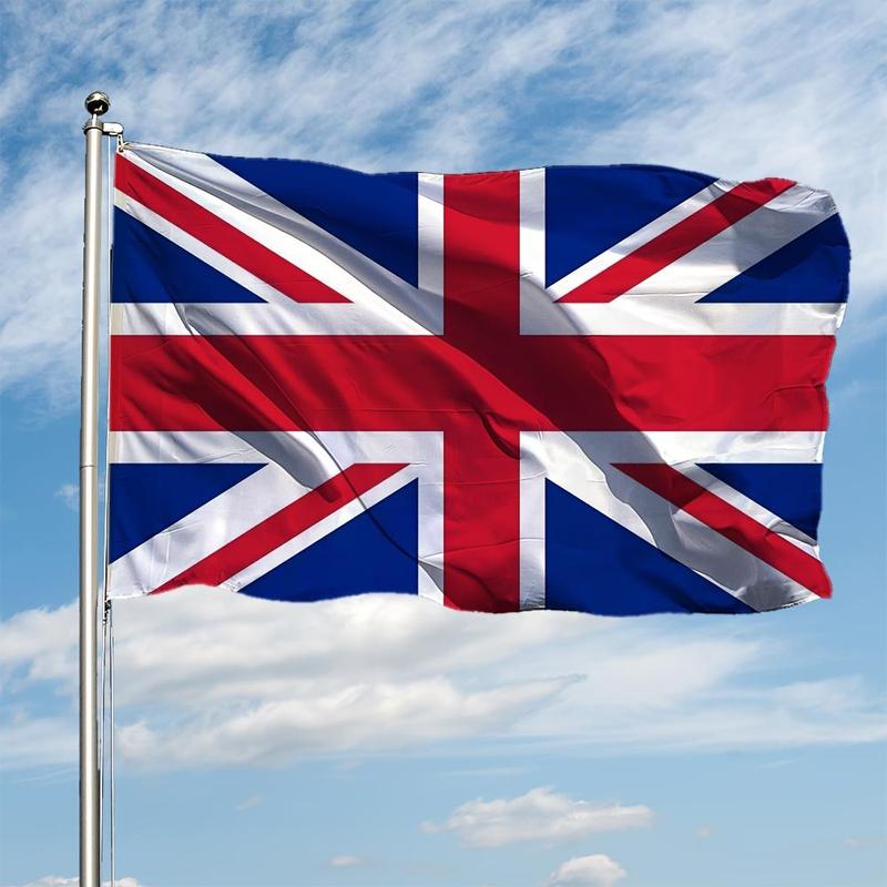 United Kingdom Flag, Union Jack, 3x5ft 90x150cm UK Flag, Hanging Polyester British National Flag Banner for Celebration